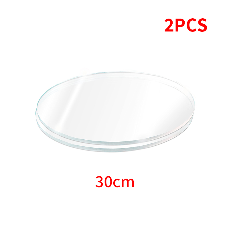 2PCS Round Acrylic Cake Display Board Multi Sizes Transparent Cast Acrylic Circle Discs DIY Craft Cake Display Board Supplies: 2PCS-30cm