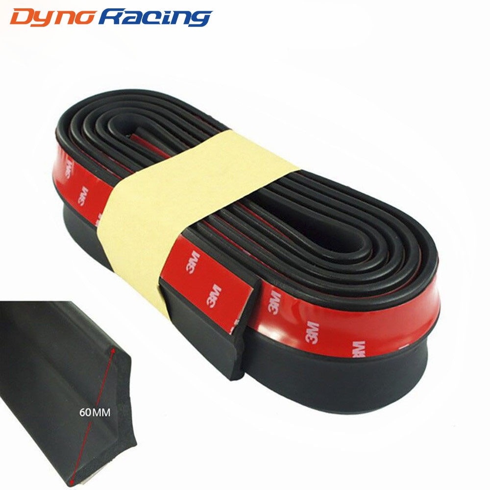 Rubber Soft Black bumper Strip Car 60mm Width 2.5m length Exterior Front Bumper Lip Kit / Car bumper Strip