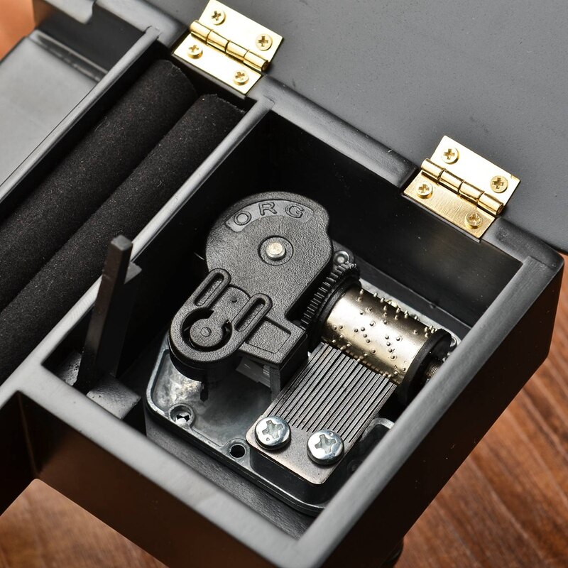 Caja de música de madera para Piano, 18 toneladas, para el Día de San Valentín, caja de música clásica con taburete artesanal
