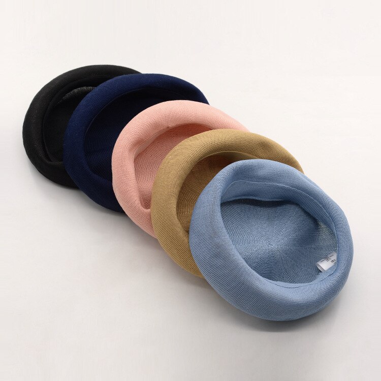 Caluriri Spring Summer Hat Pumpkin Beret Painter's Cap Retro Knit Breathable Art Painter's Cap Octagonal Cap Beret Cap