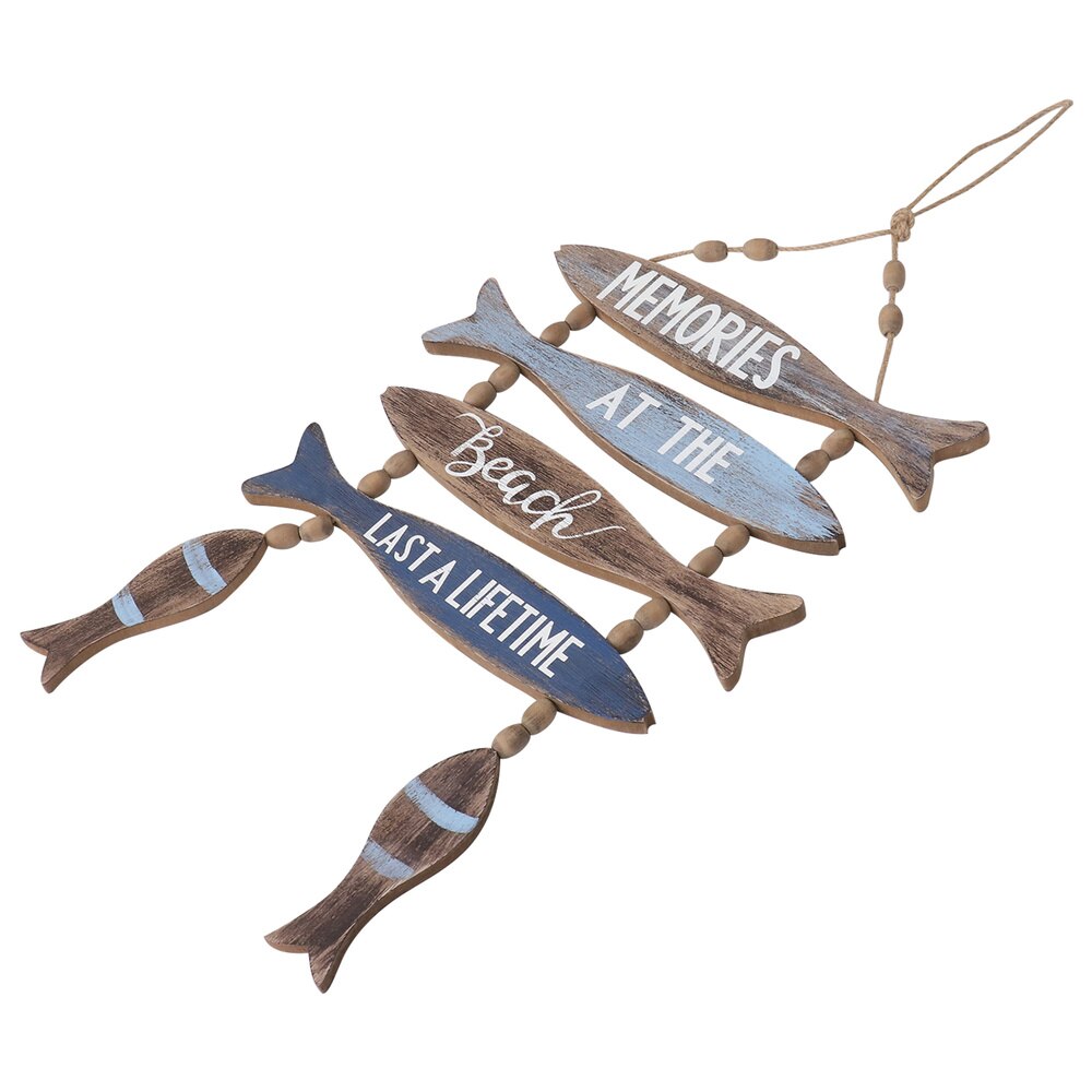 1Pc Mediterrane Stijl Houten Muur Opknoping Hanger Deur Opknoping Boord Decor: Default Title