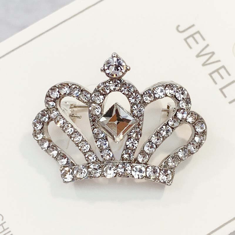 Mode Kristal Broche Luxe Retro Kroon Badges Voor Vrouwen Strass Pin Broches Meisje Bruiloft Corsage Kleding Decor 1Pc: 8