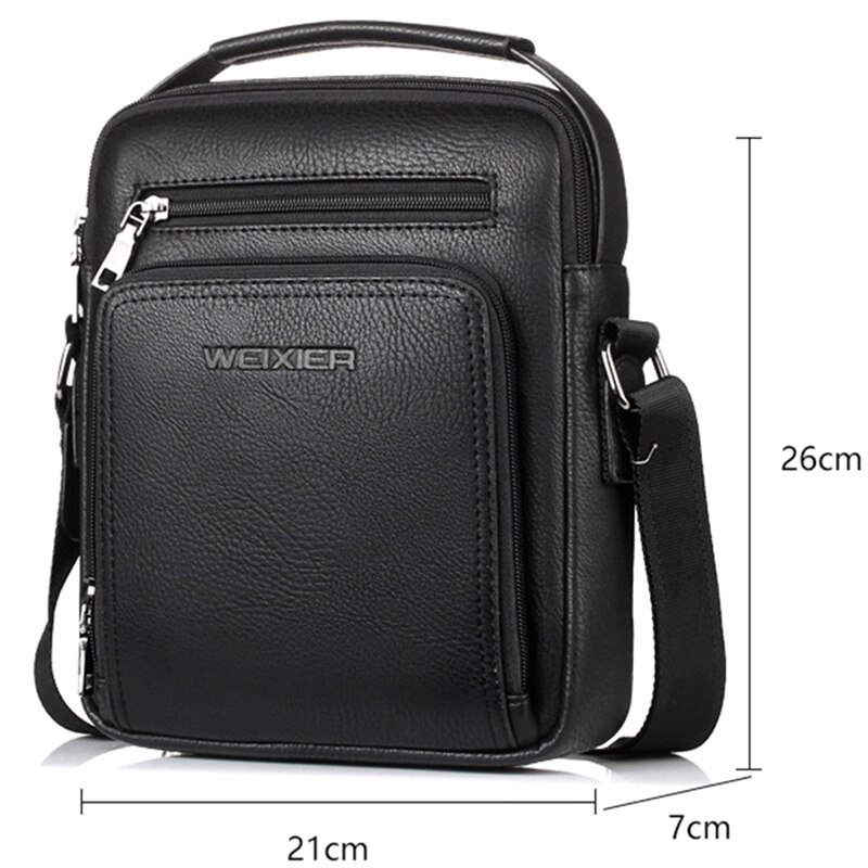 Weixier Casual Mannen Crossbody Tassen Pu Lederen Messenger Bag Mannen Handtas Top Mannelijke Schoudertassen