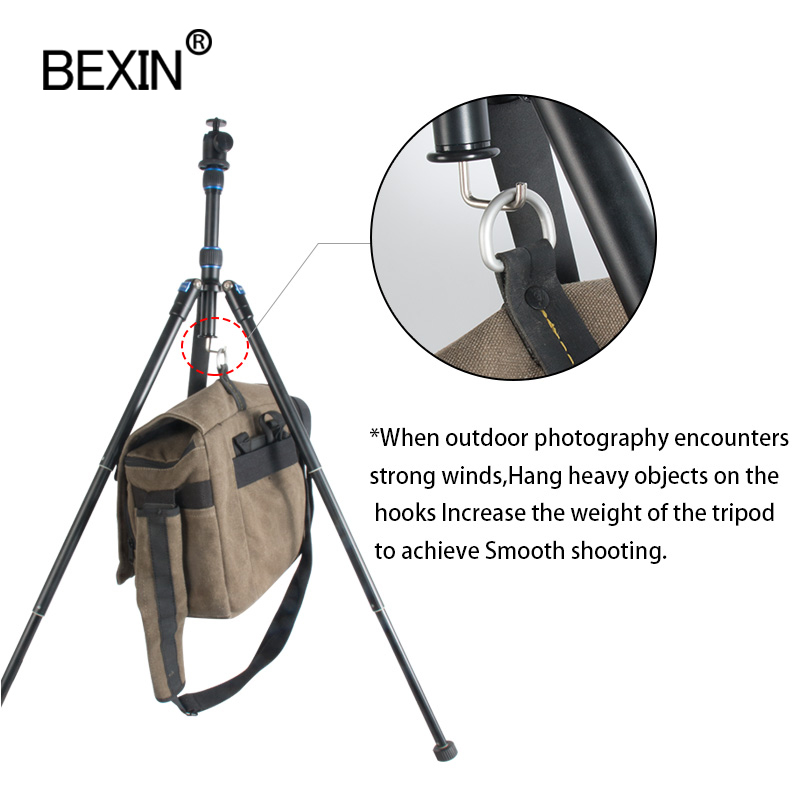 BEXIN UNC3/8 interface spring Metal gravity tripod hook for tripod center column camera photography accessories