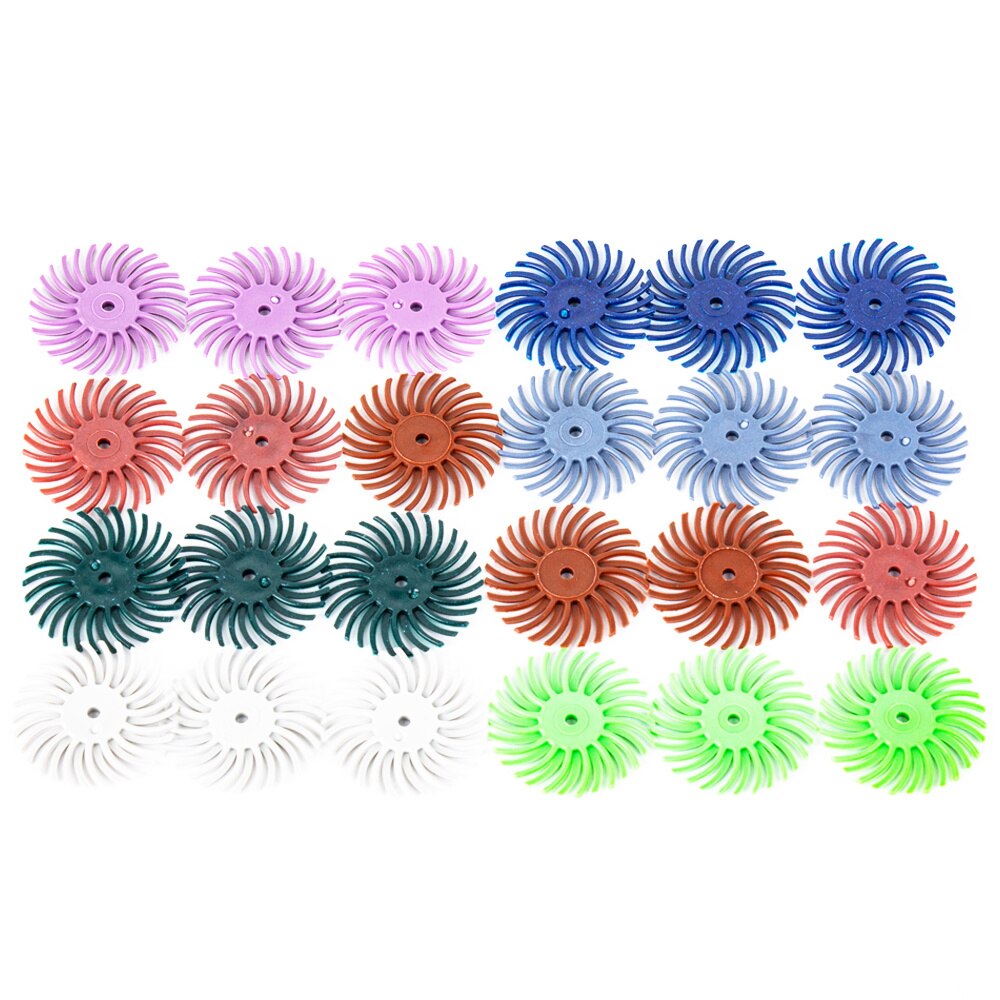1 zoll Radial Bristle Disc Kit Schleif Pinsel 1/8 "3 2,35mm Schaft Detail Polieren Rad für Dreh Werkzeug zubehör A16