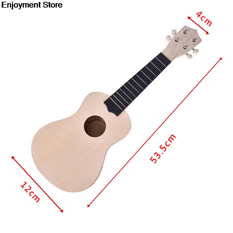 Ukelele Simple y divertido de 21 pulgadas, herramienta de bricolaje, guitarra hawaiana, trabajo manual, ensamblaje de juguete para niños para aficionados