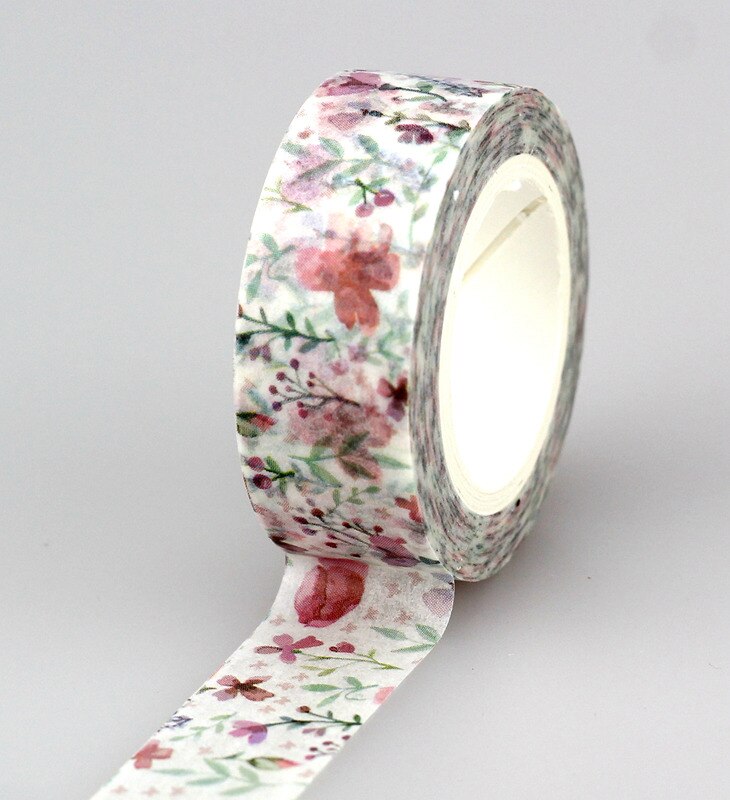 1Pc Flowers set 10m scrapbooking Japanese washi tape adhesive tape,Masking Tape decoration,DIY Sticky Paper Tape Photo Album: 19