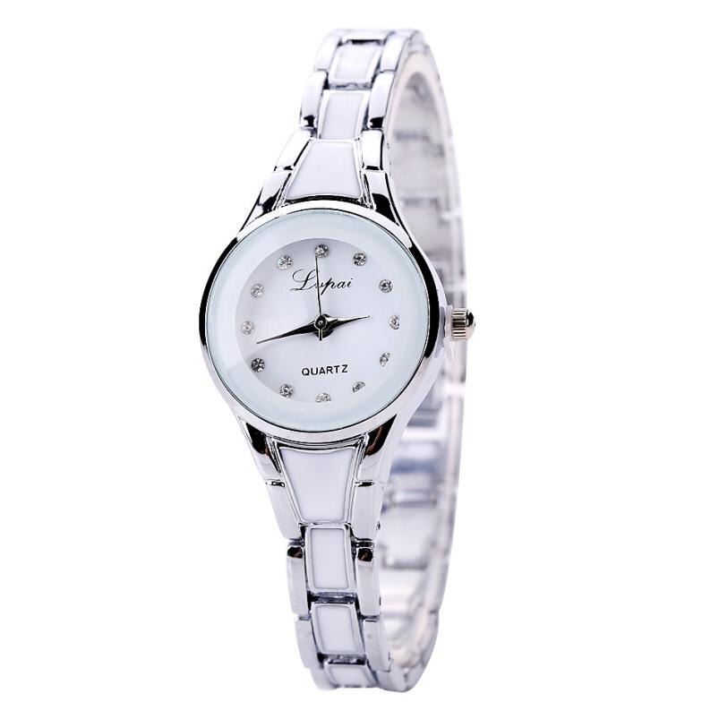 Brand Goedkope Klok Luxe Gouden Zilveren Edelsteen Quartz Horloges Vrouwen Jurk Dames Casual Quartz Horloges: Silver D
