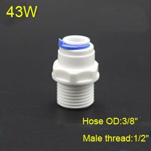 1/2 "3/4" 1/8 "gwint plastikowa rura 1/4" 3/8 "OD wąż rury szybkie złącza RO złącza wody armatura System odwróconej osmozy: PC9.5-04