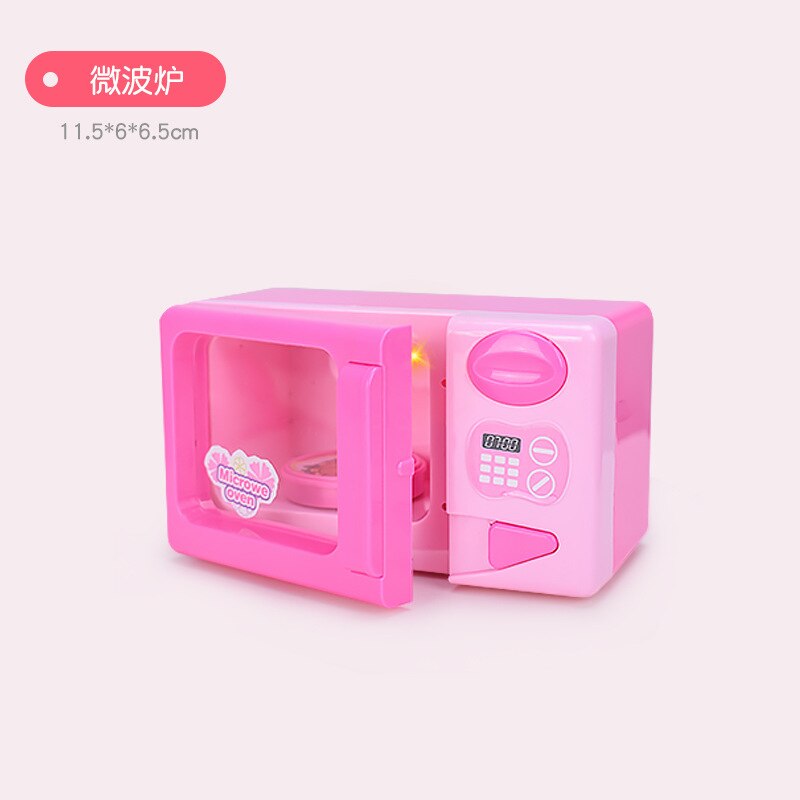 Vibrerer det samme barn mini apparat sæt simulation vaskemaskine legetøj små apparater pige lege hus legetøj: Mikrobølgeovn