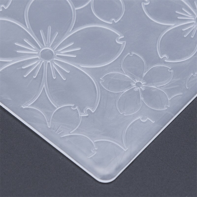 Plum Blossom Flowers Plastic Template Crafts Embossing Folders for DIY Scrapbooking Album and Paper Card Making Decor Supplies