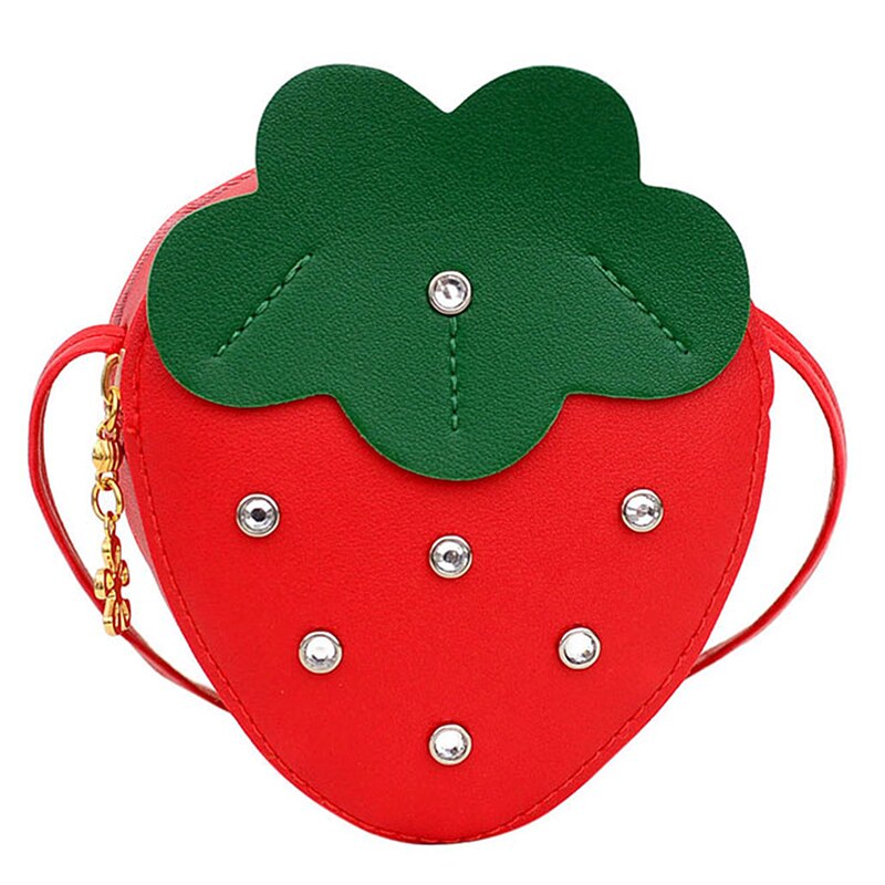 Borsa a tracolla per bambini nuovi borse per ragazze gialle borsa per fragole carina ragazzo ragazza borsa portamonete pacchetto decorativo