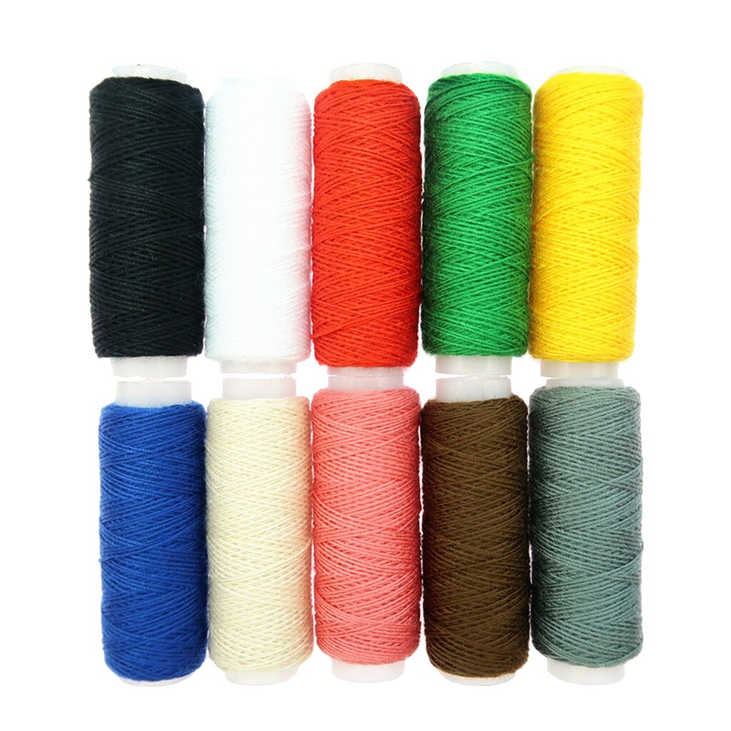10 Spools Heavy Duty Jeans Line Sewing Thread Cord for Shoes Bag Hard Crafts