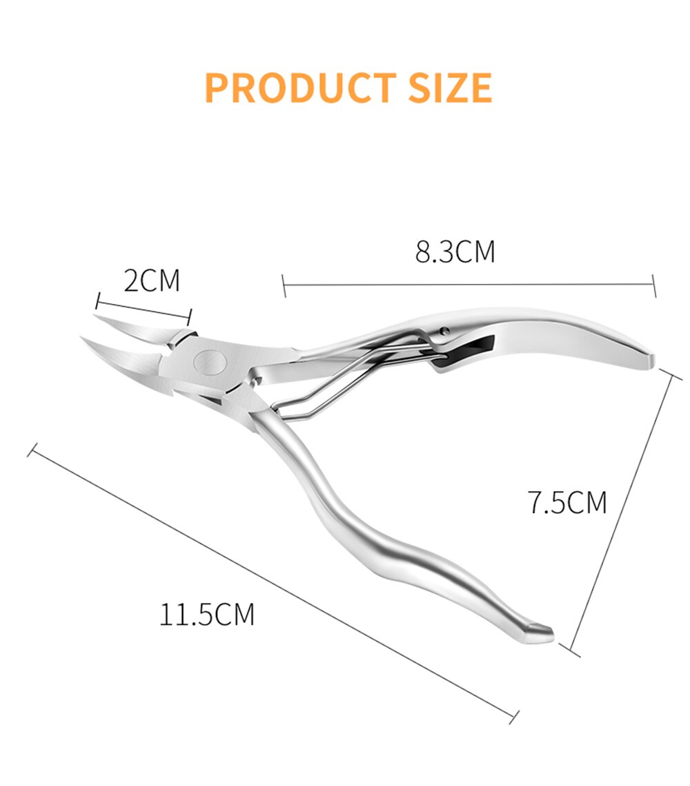 Stainless Steel Ingrown Toe Nail Cuticle Scissor Thick Nail Cutter Paronychia Clipper Chiropody Podiatry Trimmer Foot Care Tool