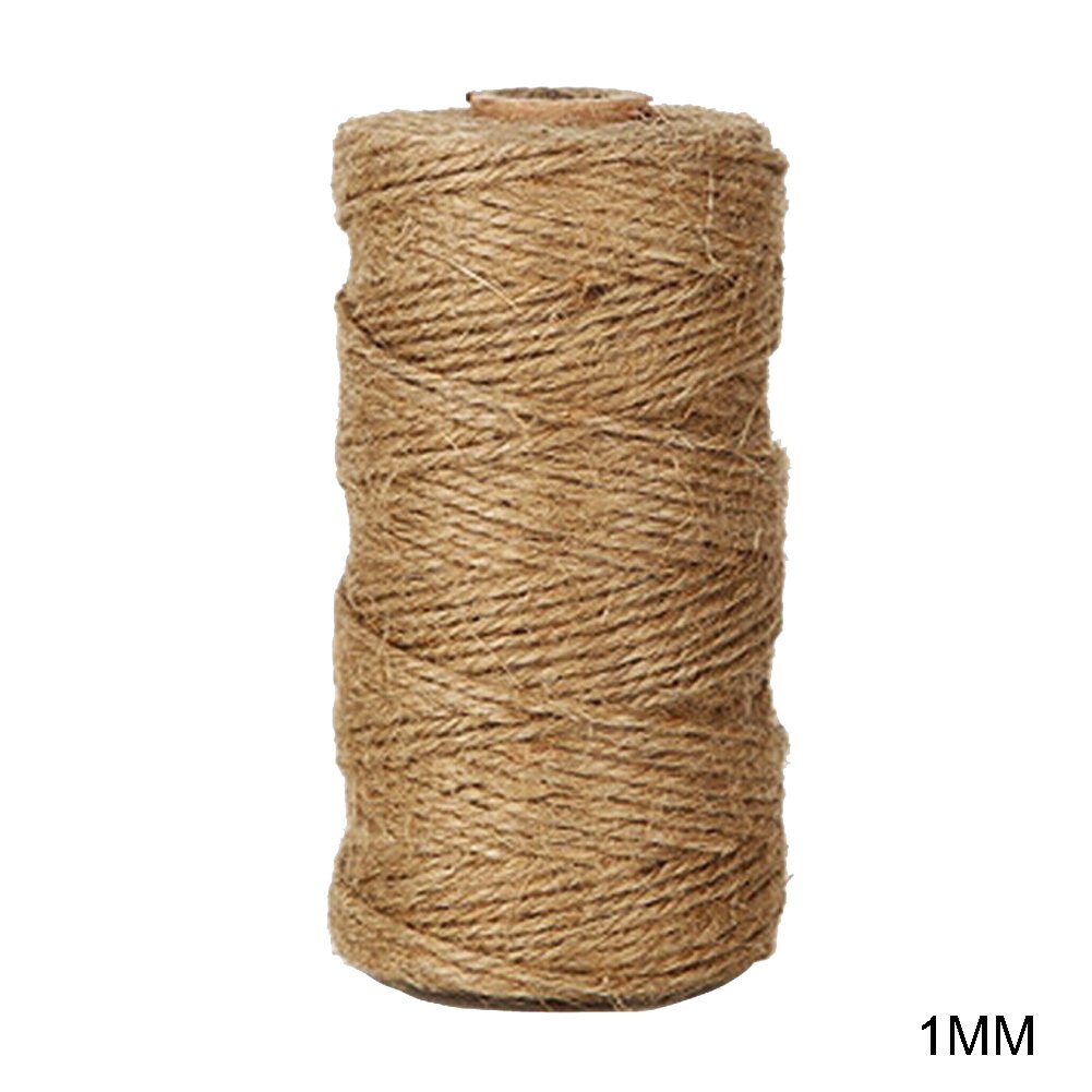 100 M Diy Zachte Natuurlijke Twijn Rope Natuurlijke Jute Twine Twee Fijne Hennep Touw Jute Touw Decor Rustieke Cord Craft Decor