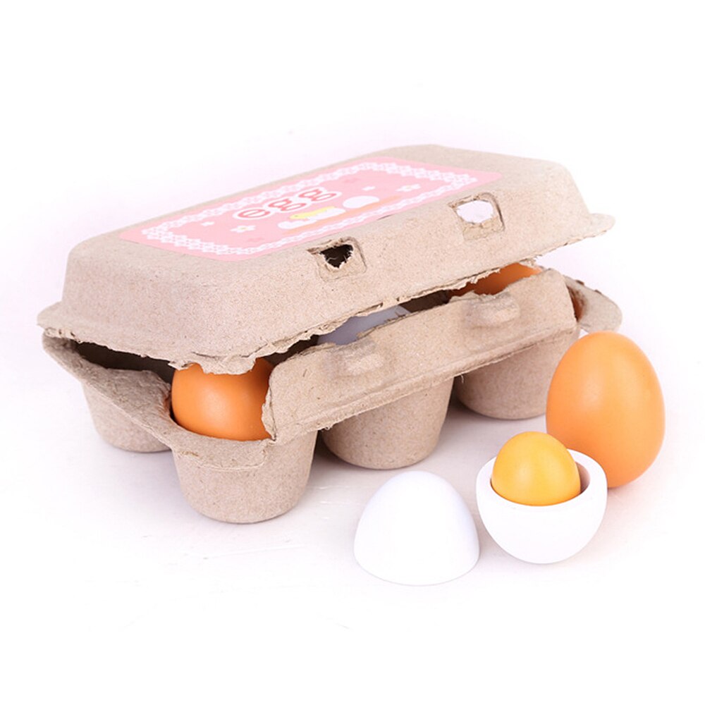 6Stck Eier Eigelb vorgeben Spielen Pädagogische Küche Lebensmittel Kochen Für freundlicher freundlicher Baby Spielzeug Lustige