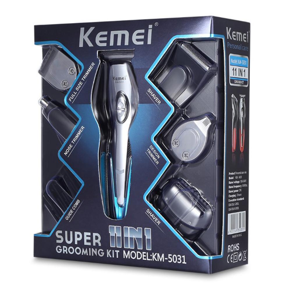 Kemei 11In1 Electric Hair Clipper Trimmer Haircut Shaver Beard Razor Styling Tools Rechargeable Hair Cut Machine