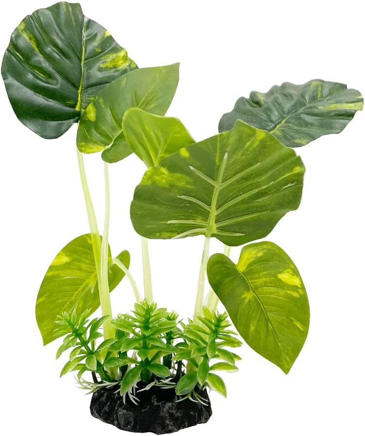 Ornamentos de aquário, plantas de simulação, decoração de paisagismo, tanque de peixes, plantas de água de plástico, flores, árvores, rochas, acessórios: Chrome