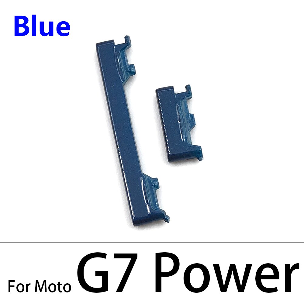 10 Stks/partij, side Power Key + Volume Knop Voor Moto G9 Power G8 Plus G7 Play / G8 Emp Vervangende Onderdelen: G7 Power Blue