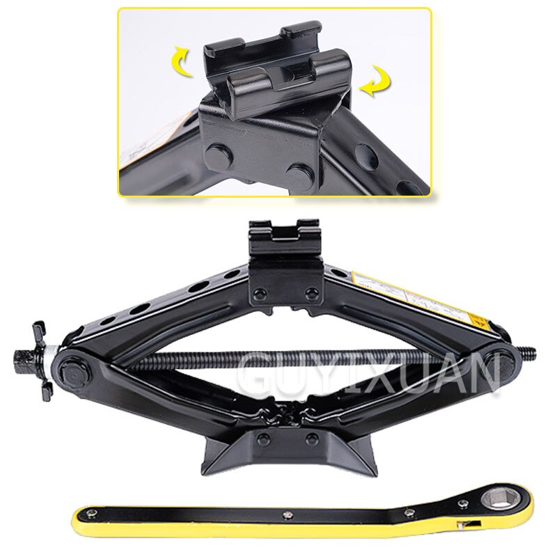 1T / 2T car labor-saving manual jack Car tools Car rocker jack Family car SUV Tire tool
