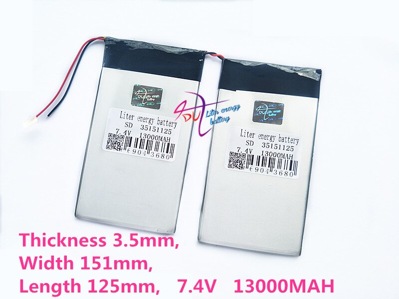 35151125 7,4 V 13000mAh tabletas baterías DIY U30GT, U30GT1, U30GT2 dual cuatro núcleos tableta pc batería 33161125