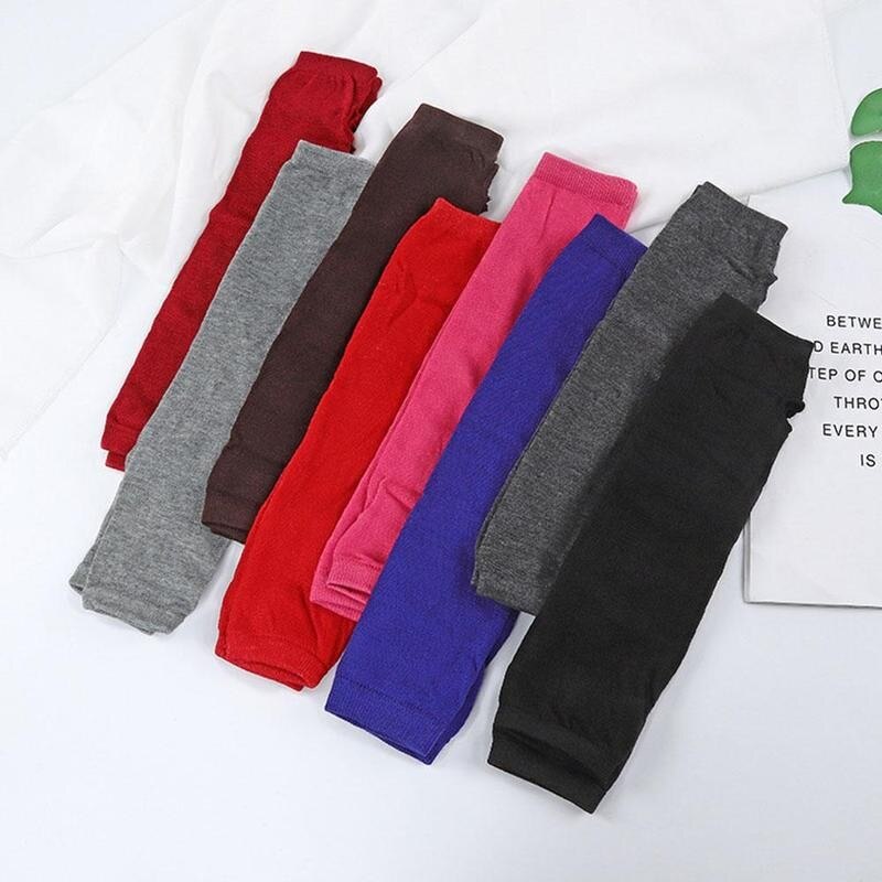 Striped Elbow Gloves Warmer Sun protection Knitted Finger Accessories Elbow Fingerless Sleeves Long Half Gloves Unisex