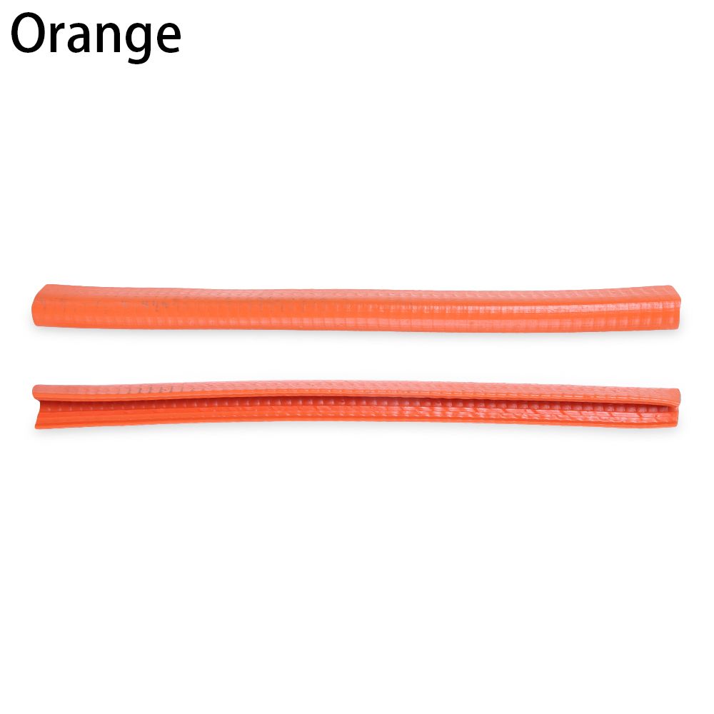 1 paar Skateboard Deck Wachen Schutz U Kanal Gummi und Stahl Stoßstangen stoßen Longboard Bord Absturz Gummi Streifen: Orange
