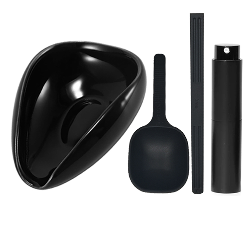 Flymuyu doseringskopp och skedset för kaffebönor, doseringskärl i keramik för mätning av kaffe eller te, espressotillbehör: Ljusgrön