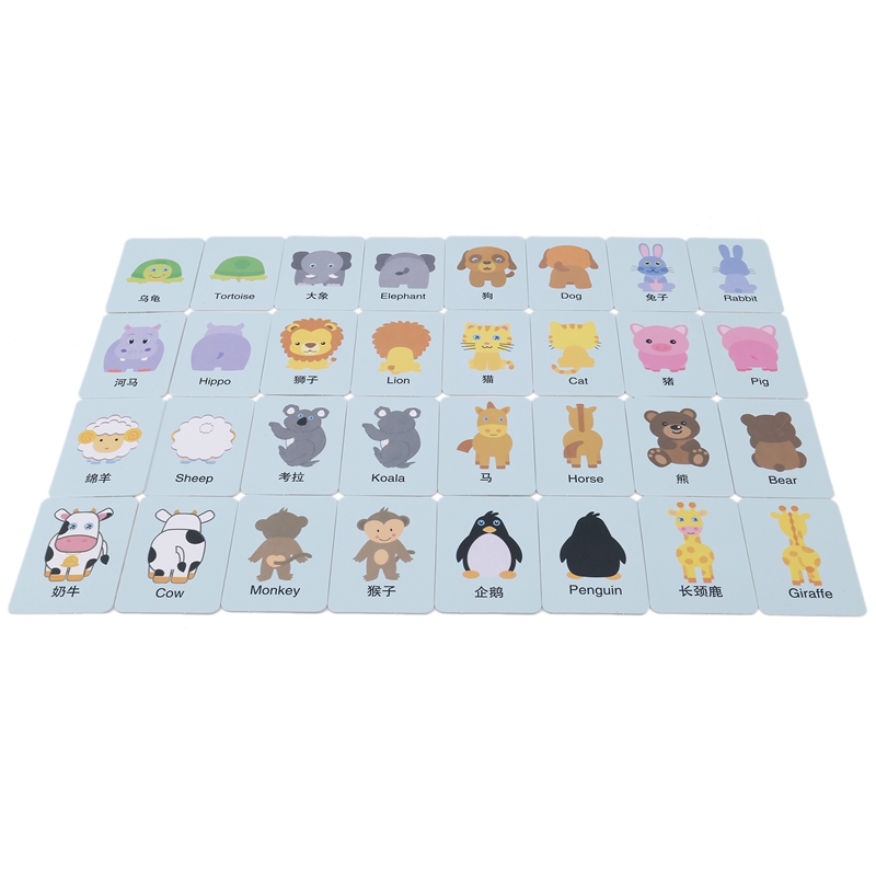 Baby-lernkarten-set (32 stück) – lernspiel zum zuordnen von formen, kognitives lernen, frühkindliche bildung