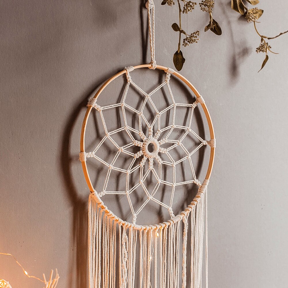 Dream Catcher Dreamcatcher Wanddecoraties Macrame Muur Opknoping Grote Wanddecoratie Macrame Kit Macrame Muur Opknoping Muur Opknoping Decoratie light