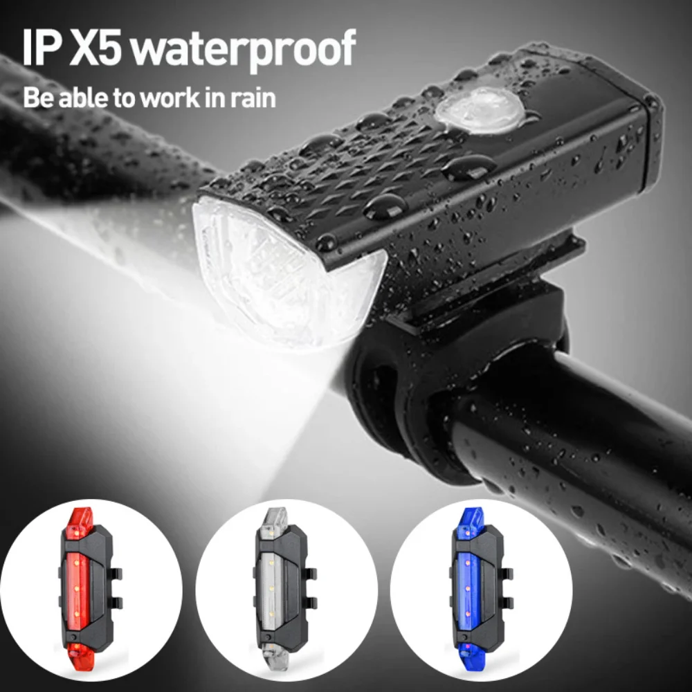 Fahrrad Licht USB LED Wiederaufladbare einstellen MTB Rennrad Vorne Hinten Scheinwerfer Lampe Taschenlampe Radfahren Licht Radfahren Zubehör