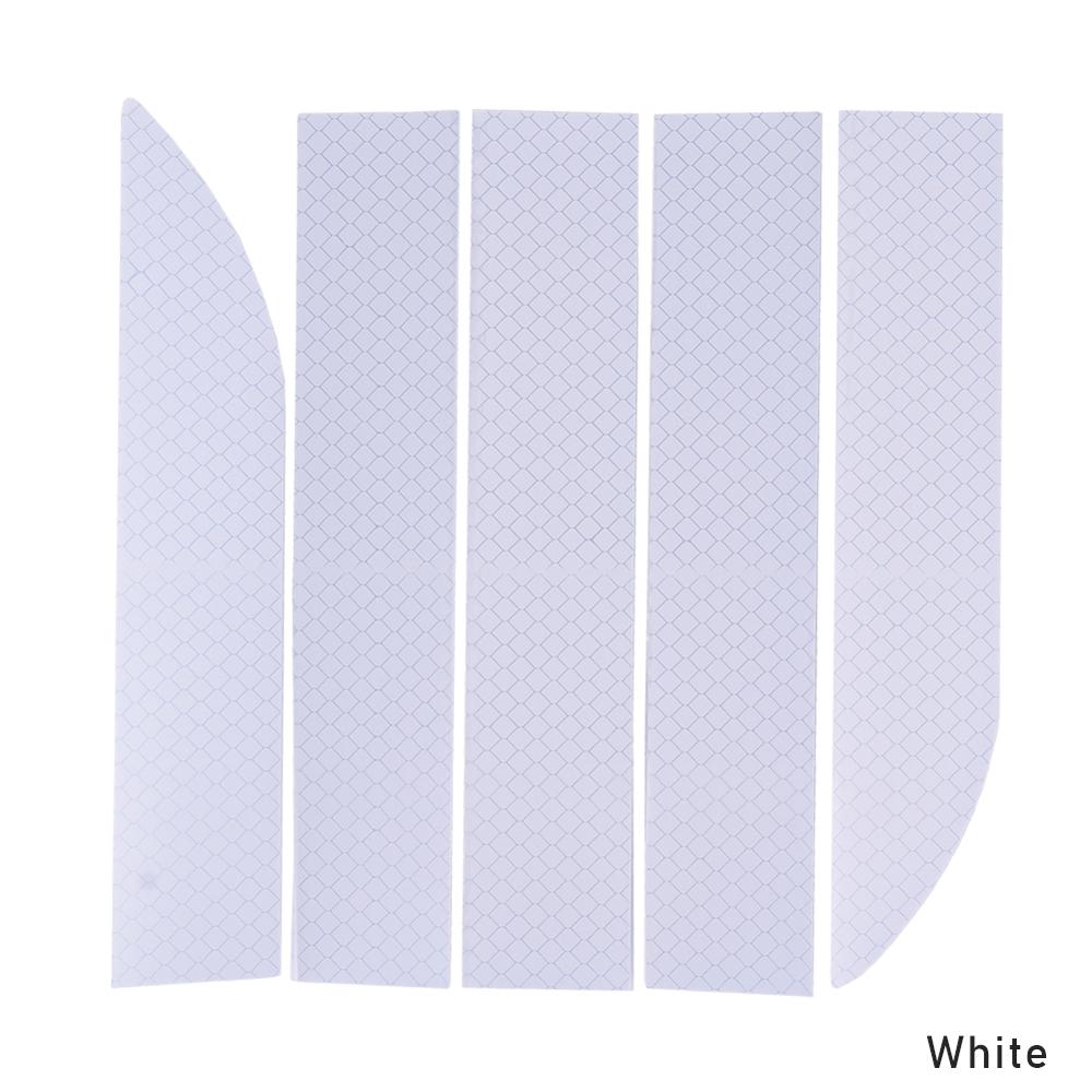 5pcs Anti-collision Car Reflective Sticker Auto Trunk Warning Strip Nano Tape For Driving Safety Luminous Car-styling Tapes: white