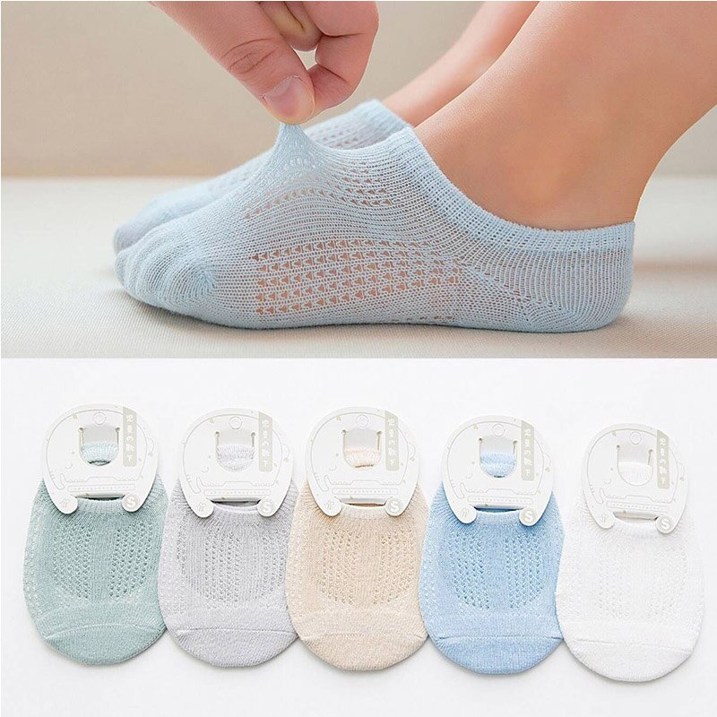 5 pares meias de bebê verão malha fina bebê menino menina meias algodão respirável crianças shory meias: style5