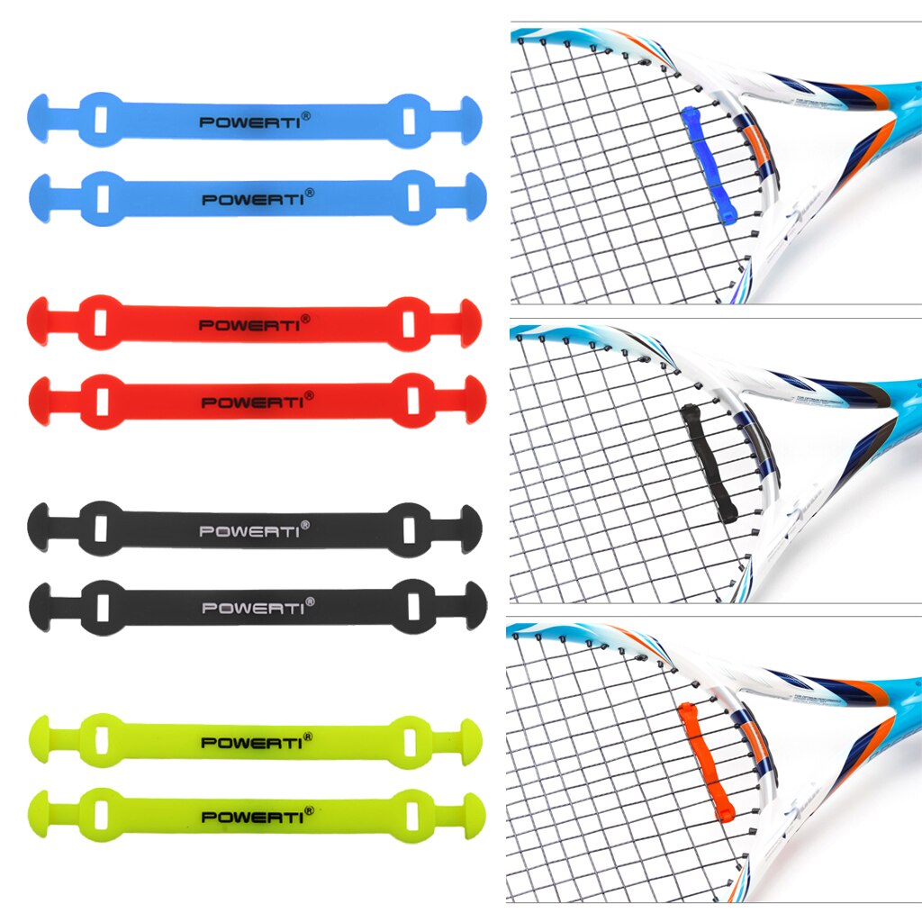 Tennis Dempers-Pack Van 2 Lange Siliconen Tennisracket/Racket