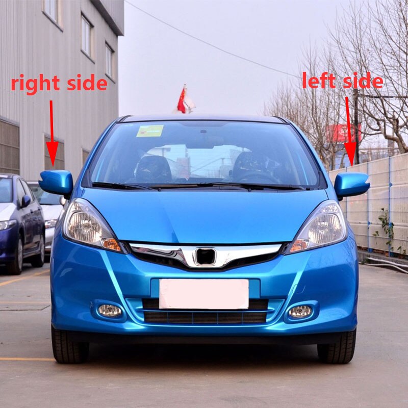 For Honda Fit Jazz Car Door Rearview Mirror Cover Side Mirror Housing with Mirror Light Version