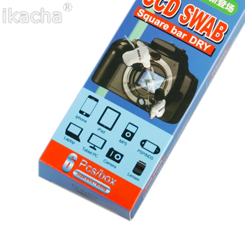 6pcs Camera Lens Cleaning Kit 13mm CCD COMS Sensor Cleaning Swab for Nikon Canon Sony Pentax Camera