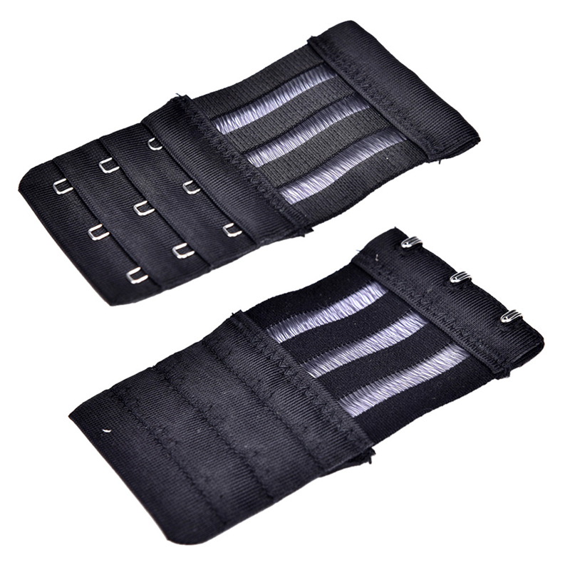 3 Rows 3 Hooks Women Good Adjustable Bra Extender Strap Extension Buckle
