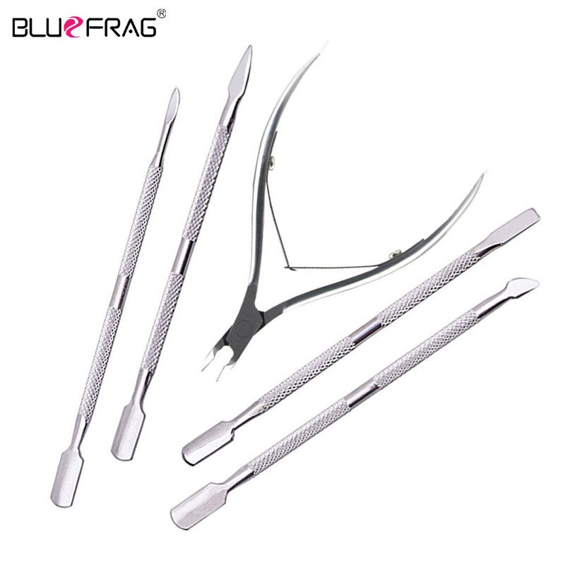 Nagelkunstgereedschap nagelriemverwijderaar nagelriemschaartje nagelriemduwer knipper schaar dode huid manicure pedicure roestvrij staal