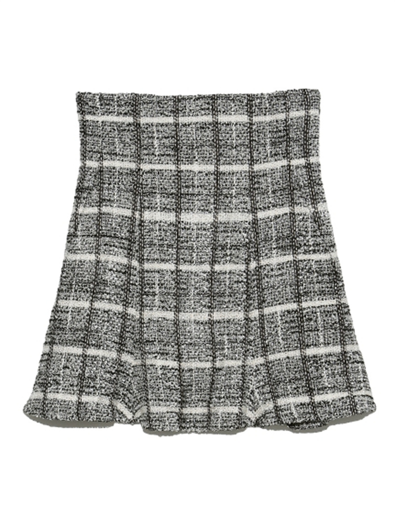 Mini Jupe trompette taille haute, japonais Chic à fermeture éclair, Jupe sirène élégante à la hanche, printemps 2022: plaid / L