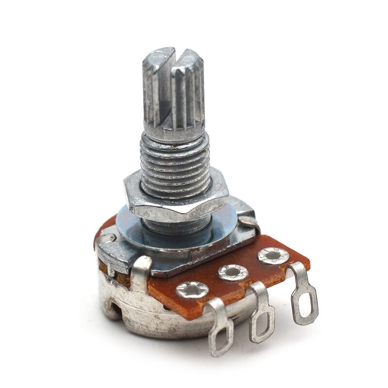 Potenciómetro para guitarra, pieza de bajo, accesorios de guitarra, 250K, 500KSplit, 15mm/18mm, 2 uds.