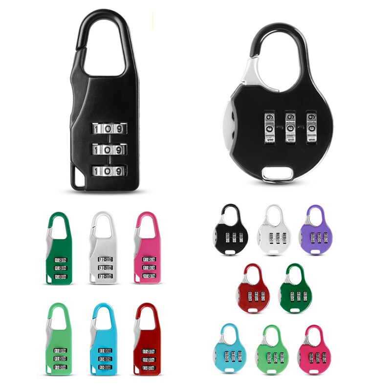 Mini Padlock Travel Suitcase Luggage Security Password Lock 3 Digit Combination