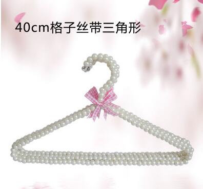 Sain win – cintres en plastique, lot de 5 pièces, cintres en perles, à la , pour adulte, blanc, antidérapant, ménage, grille, cintres à nœud papillon pour vêtements: 3