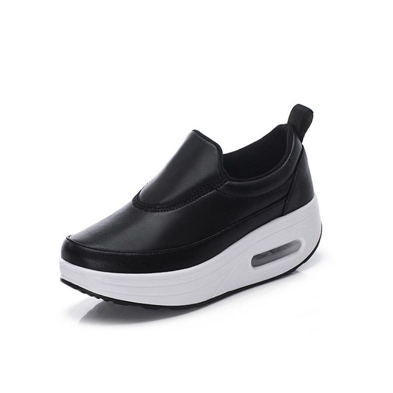 Baskets imperméables en cuir à plateforme pour femmes, chaussures d&#39;infirmière blanches antidérapantes, de Fitness, taille 42