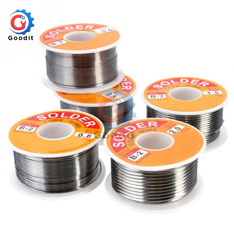 Solder Wire Tin 0.5/0.6/0.8/1.0/1.2/1.5/2.0mm Tin Lead Roll Clean Rosin Welding Core Soldering Wire Flux Reel Roll No-clean