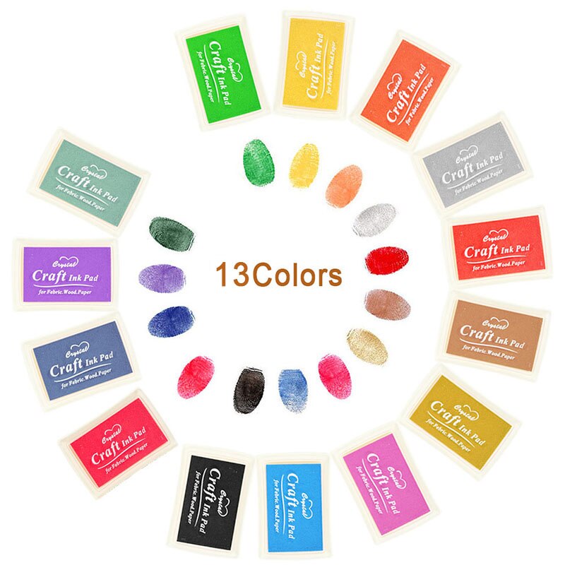 Blekkpute barnehåndverk oljegradient fargebasert gjør-det-selv blekkpute gummistempler papir scrapbooking 15 farger blekkpad fingermaling