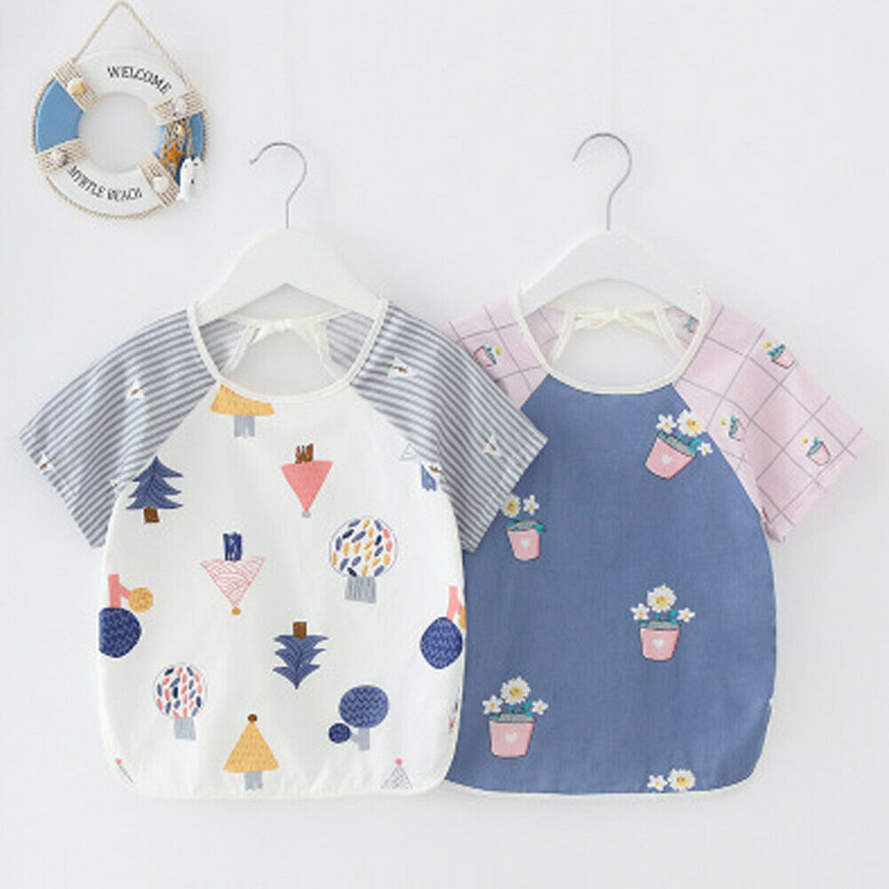 Baby freundlicher Langarm Fütterung Lätzchen Spuck Lätzchen Tücher Wasserdichte Gesamt Kunst Handwerk Farbe Spielen Schürze
