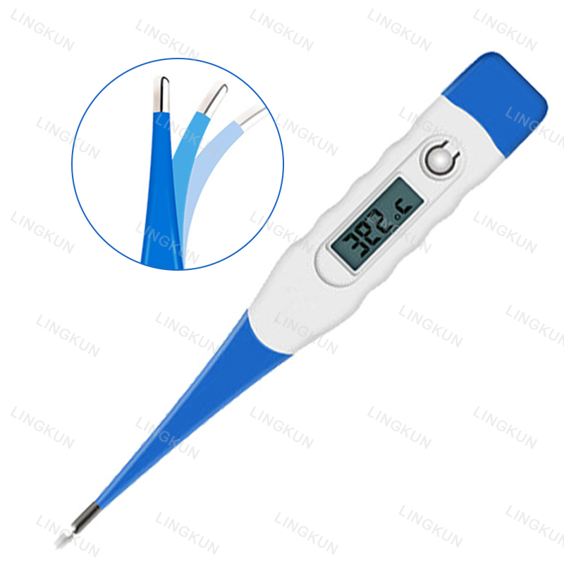 Thermometer voor volwassenen, digitale orale thermometer met zachte kop voor koorts, basale thermometer met 15 seconden snelle aflezing: orange