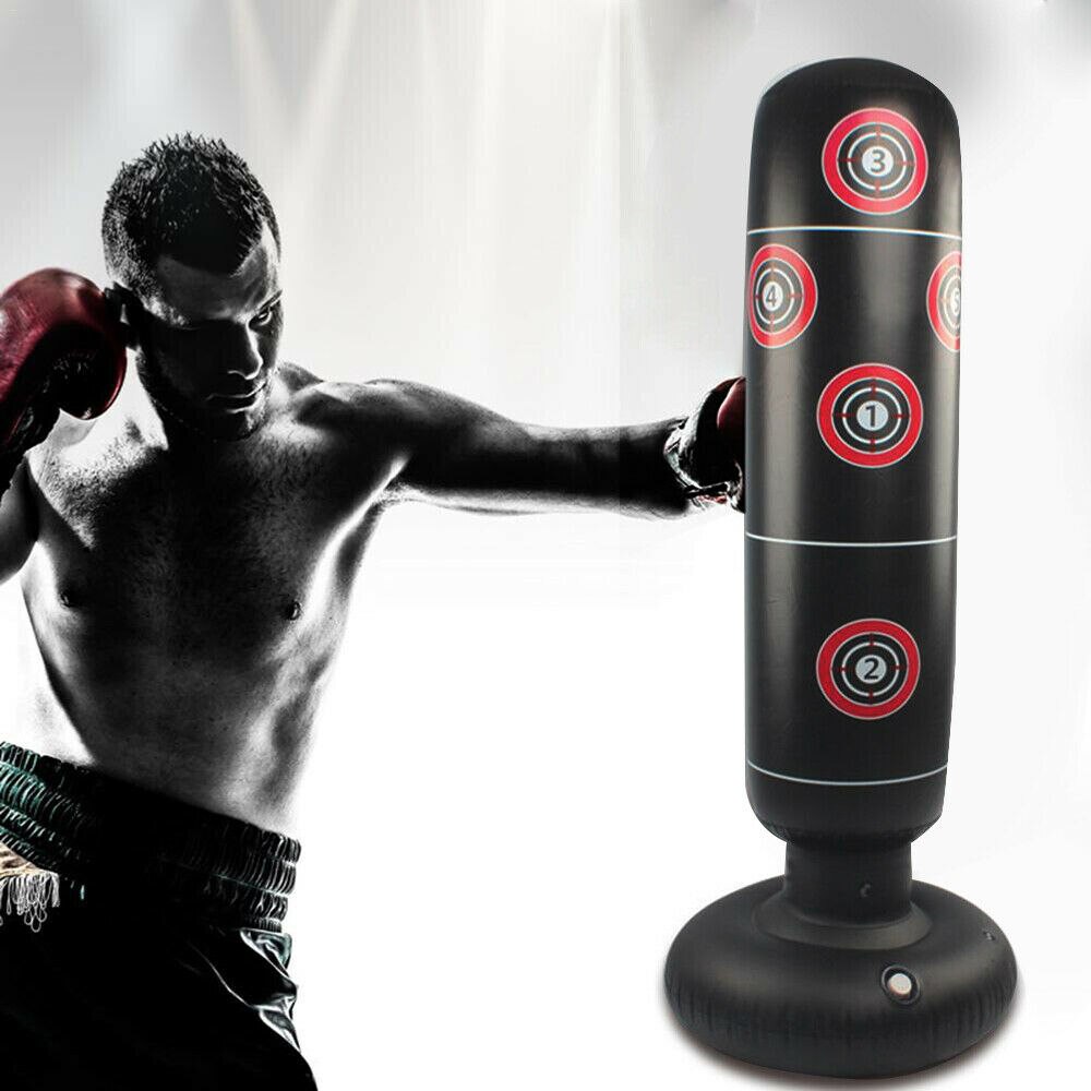 Columna de boxeo inflable para niños y adultos, saco de boxeo, columna de boxeo de pie