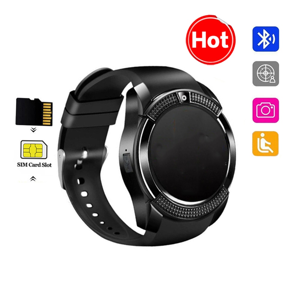 Männer V8 Interaktive Musik Smart Uhr Antwort Call Dial Call-Support TF Sim Karte Sport Smartwatch Armband Mit Kamera VS DZ09