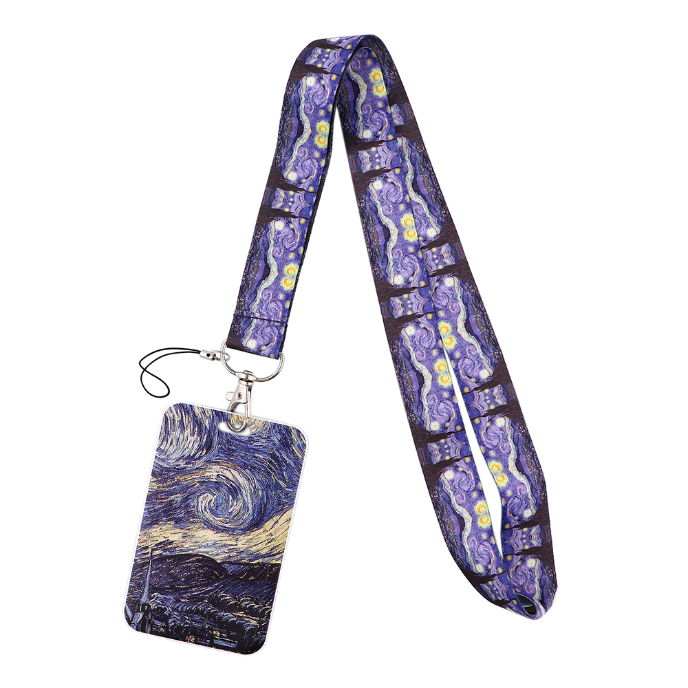 CB101 Mode Bloemen Lanyard Credit Card Id Houder Tas Student Vrouwen Bank Bus Visitekaartje Cover Badge: 9